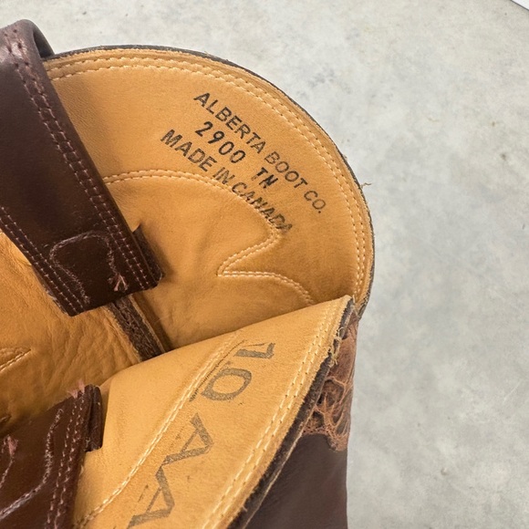 Alberta Boot Co. Western Cowboy Boots – Size 10 AA – Made in Canada - Picture 6 of 8